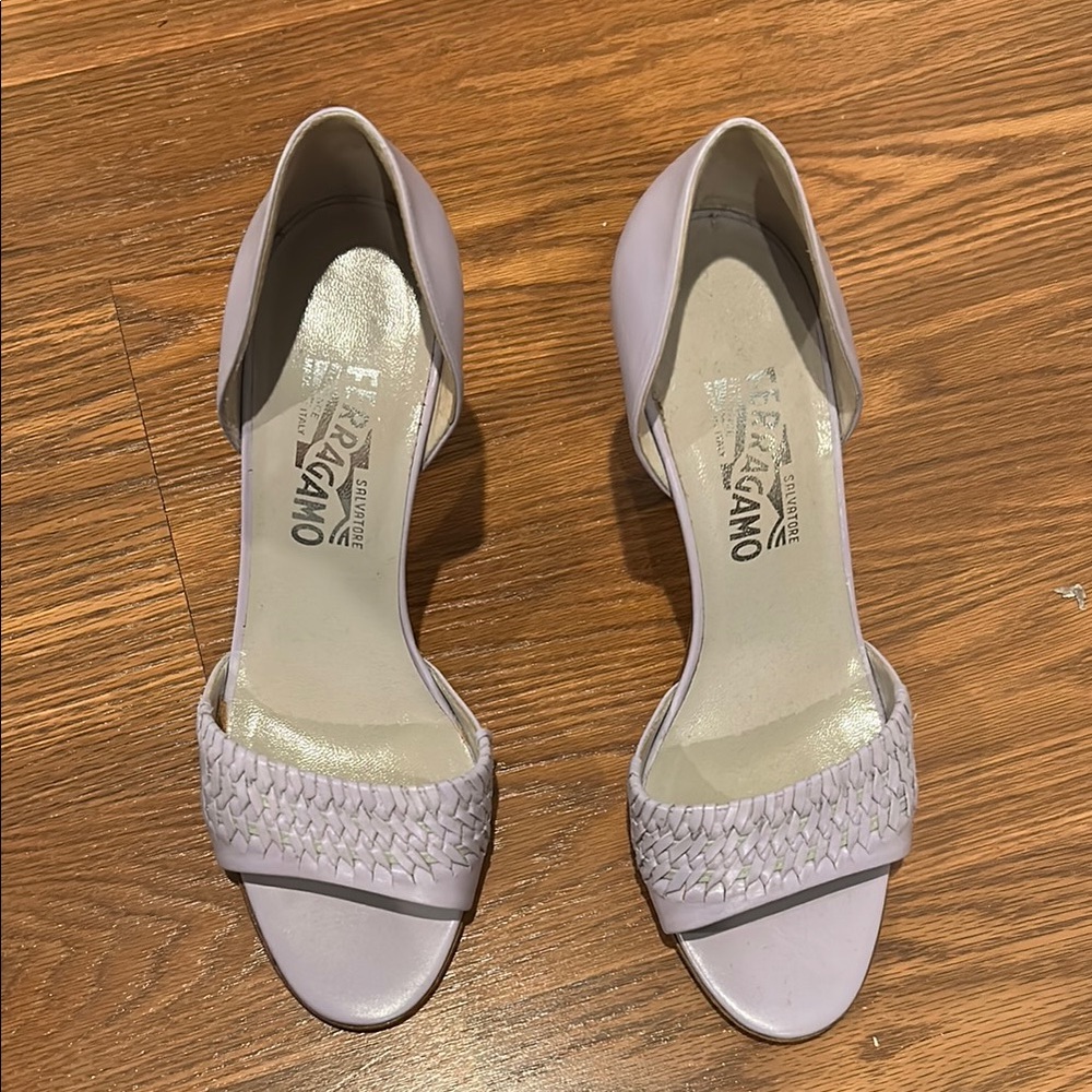 Salvatore Ferragamo Purple Heels Elegant Evening Wear